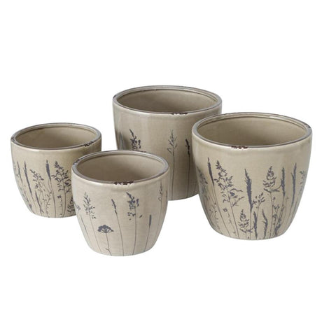 Boltze home bloempot set a 2 grã¤ser h11 en14cm stoneware