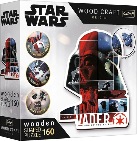 Star wars trefl houten legpuzzel - darth vader - 160 stukjes - fsc mix.