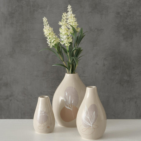 Boltze home vaas stona aardewerk set a 3 h8 11 12cm