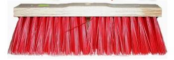 Gemeentebezem nylon 400mm (rood)