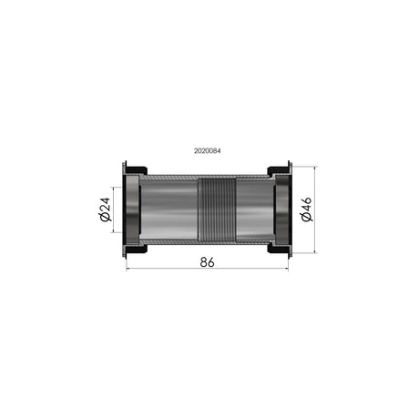 Twist fit trapas Elvedes voor BB386 Shimano 46 x 86 mm