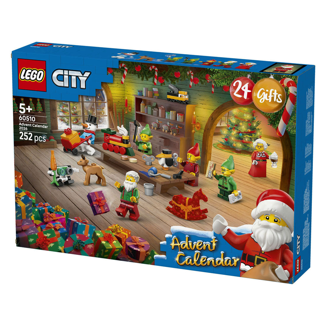 Lego city adventskalender 2026 werkplaats van de kerstman speelgoed voor kinderen 60510
