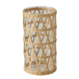 Boltze home vaas favro glas met omhulsel van zeegras ø11xh20cm