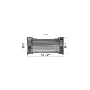 Elvedes bracketset press fit bot.bracket press fit 41mm bb86-92 shim.