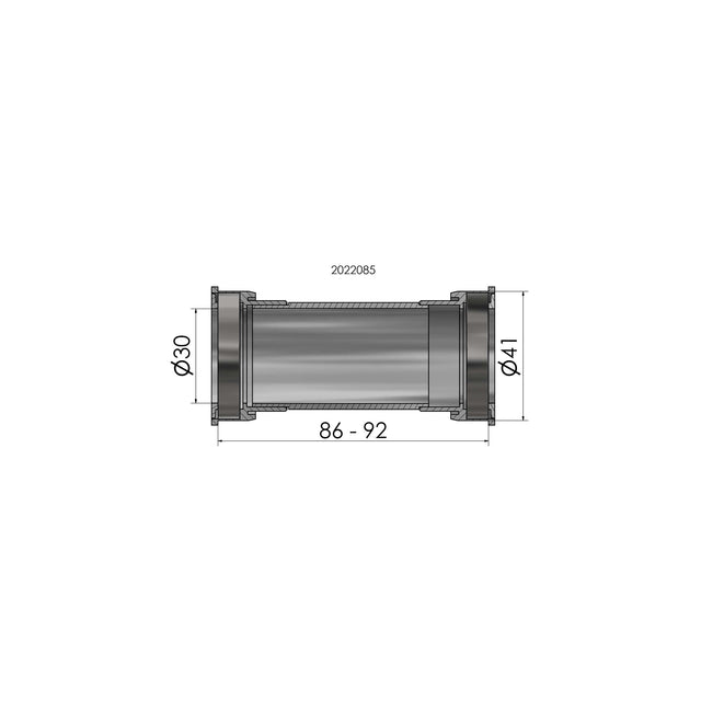 Elvedes bracketset press fit bot.bracket press fit 41mm bb86-92 shim.