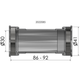 Elvedes bracketset press fit bot.bracket press fit 41mm bb86-92 shim.