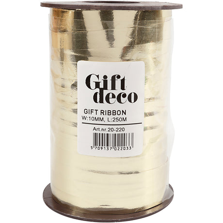 Creativ company http: www.cchobby.nl cadeaulint-b-10-mm-glossy-metallic-goud-250-m-1-rol