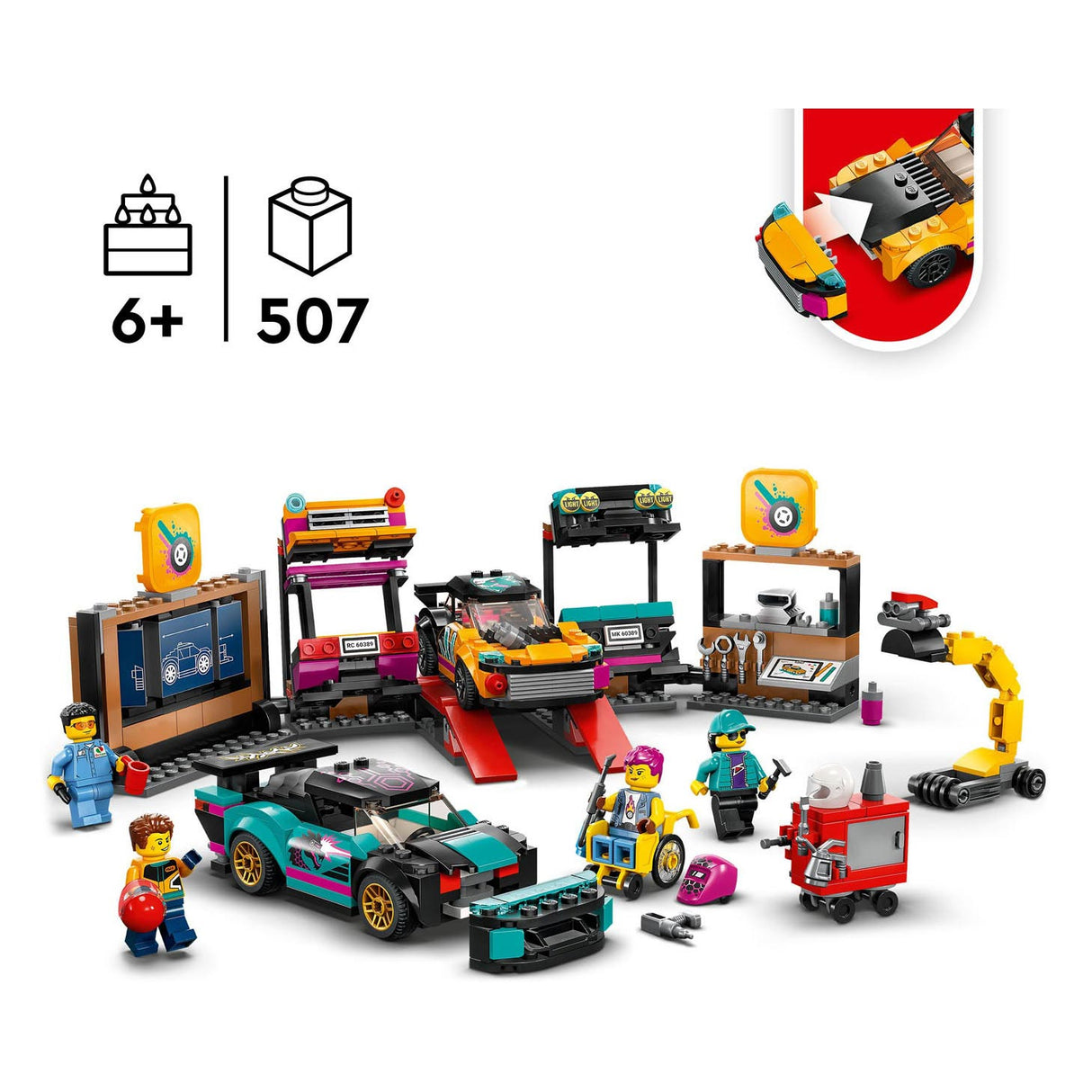 LEGO LEGO CITY 60389 Garage per auto regolabili