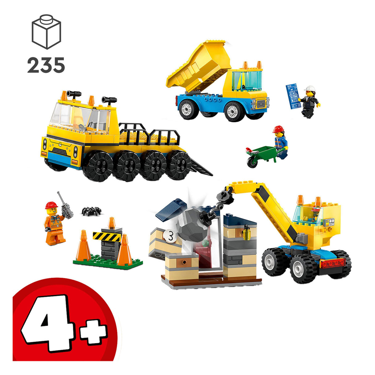 Lego Lego City 60391 Kip Truck, stavební vůz a demoliční jeřáb