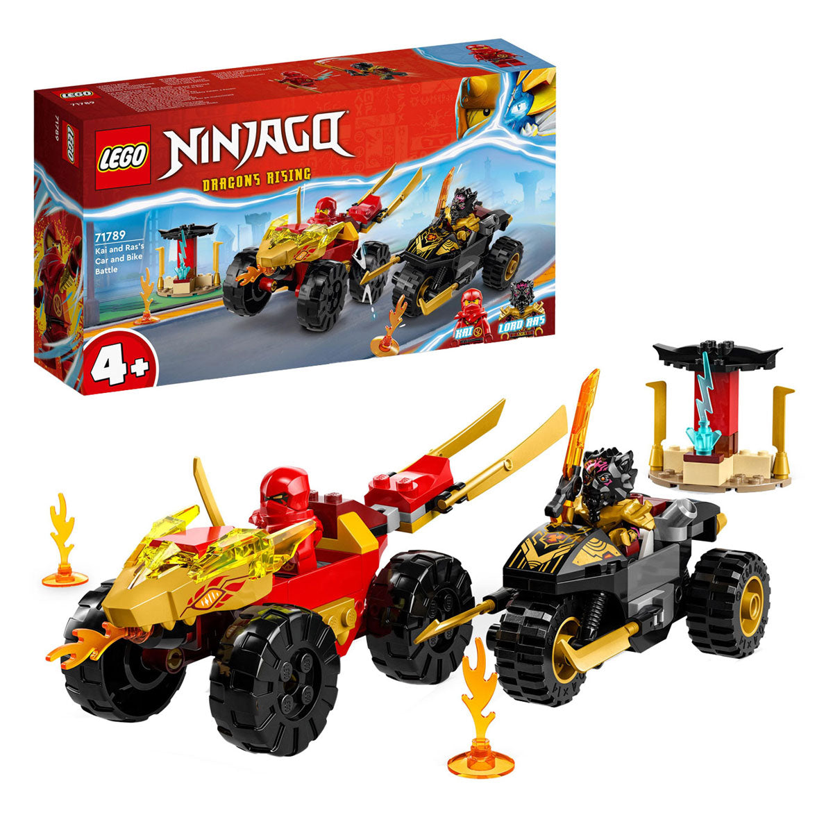 LEGO LEGO NINJAGO 71789 Duello di Kai e Ras tra auto e moto