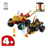 LEGO LEGO NINJAGO 71789 Duello di Kai e Ras tra auto e moto