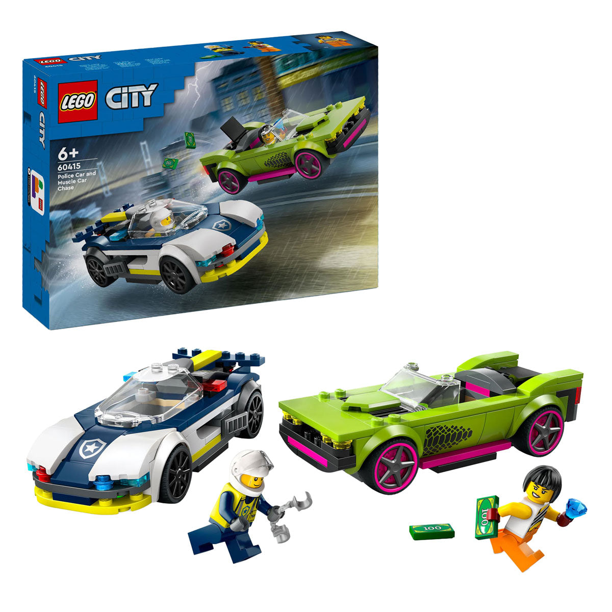 LEGO LEGO CITY 60415 Police Car et Fast Car Pursuit