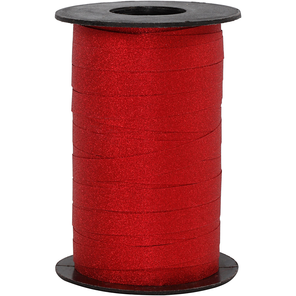 Creativ company http: www.cchobby.nl cadeaulint-b-10-mm-glitter-rood-100-m-1-rol