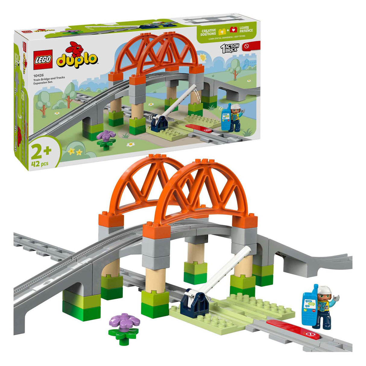 LEGO Duplo Town 10426 Puente de tren y expansión de rieles