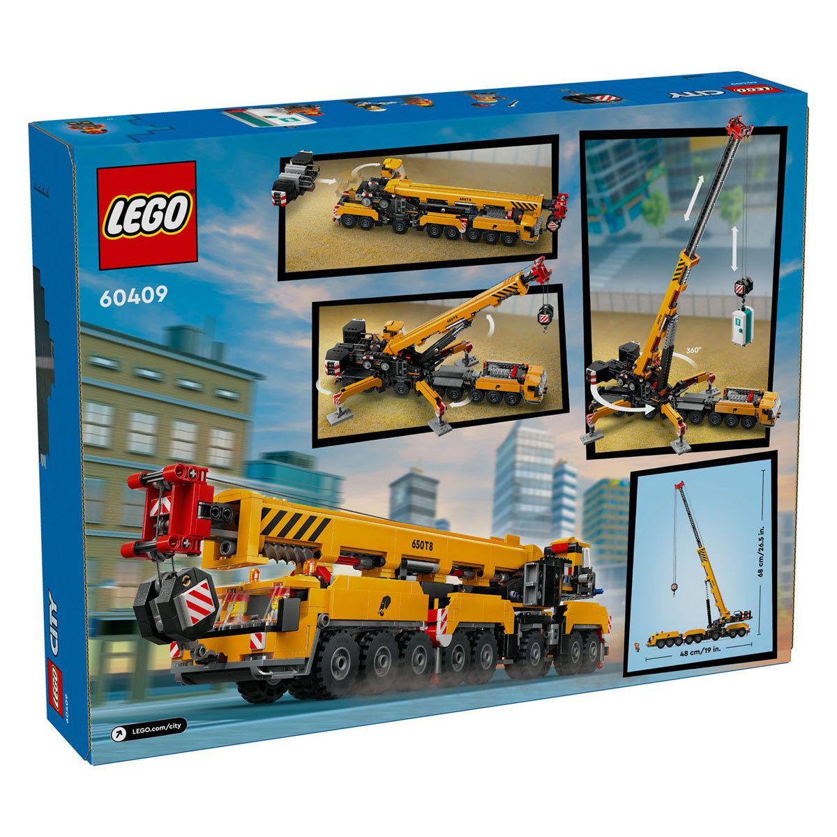 Lego Lego City 60409 Żółty mobilny dźwig budowlany