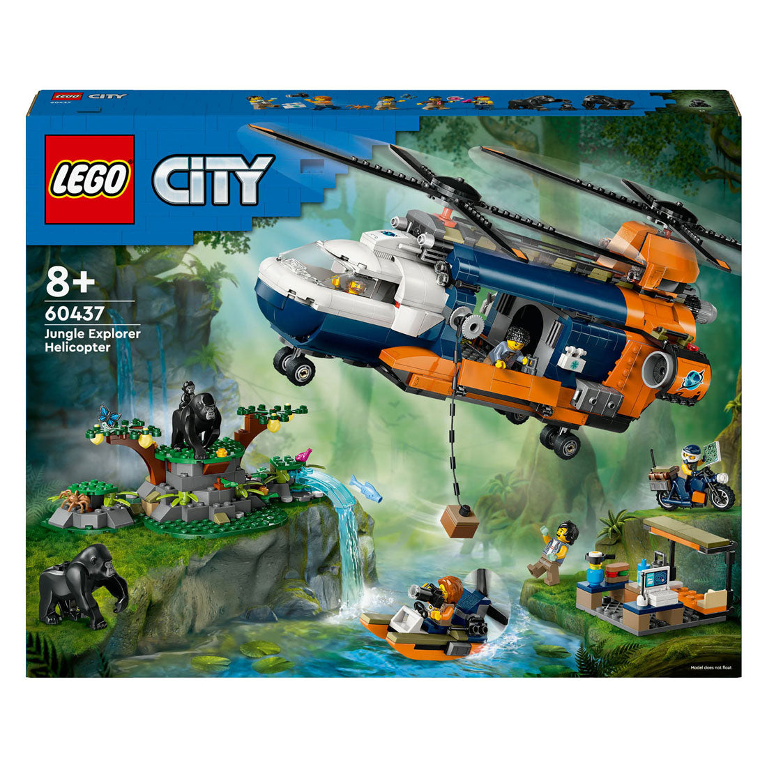 LEGO LEGO CITY 60437 Jungle Forskare: Helikopter vid basen