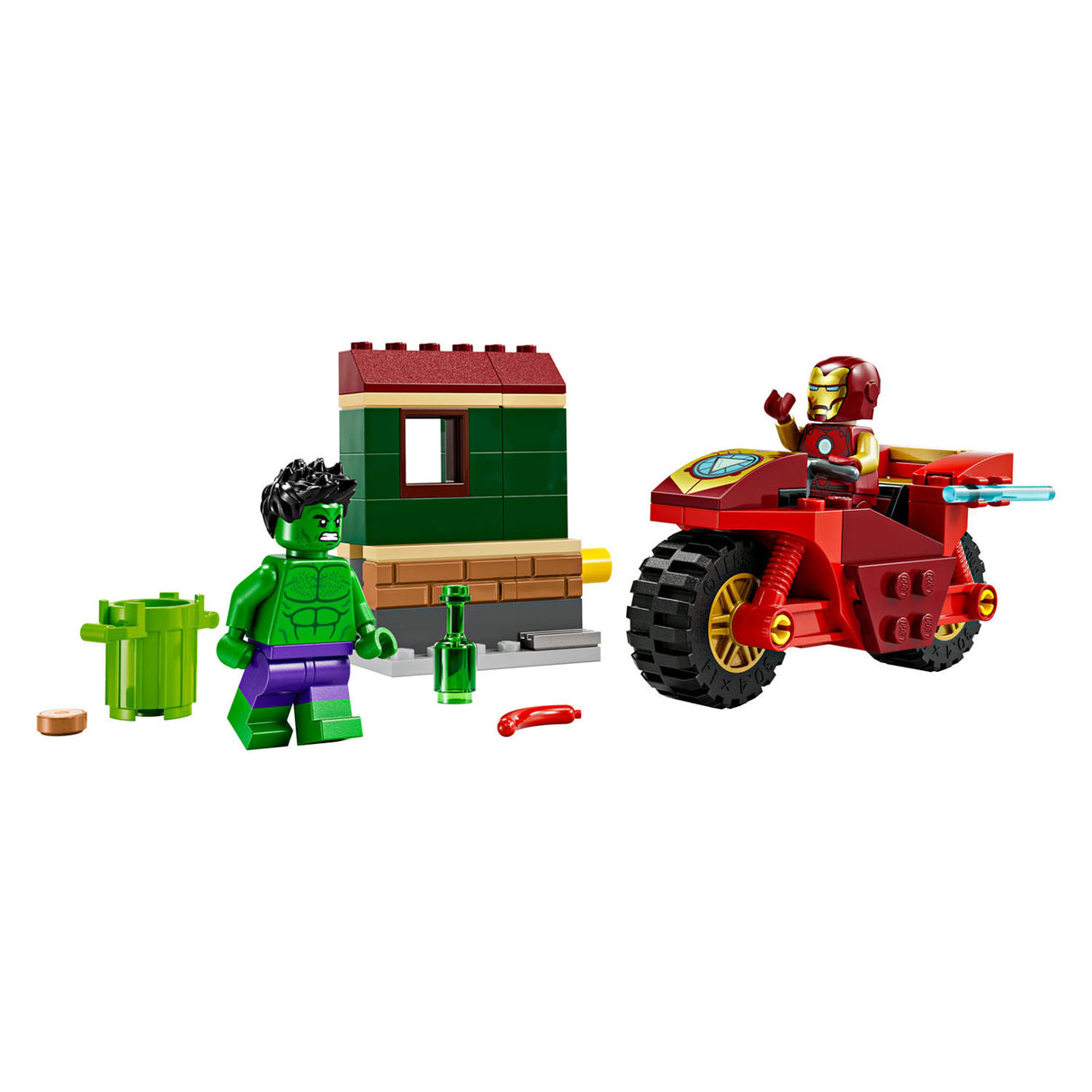 Lego Super Heroes 76287 Iron Man s motorem a de Hulkem