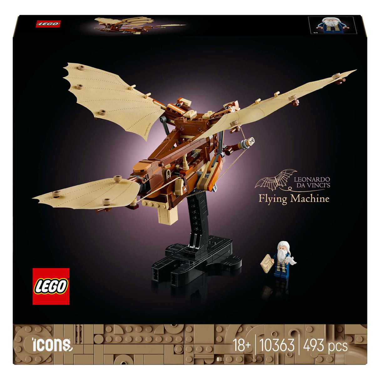 Lego ikony 10363 The Flying Machine z Leonardo da Vinci