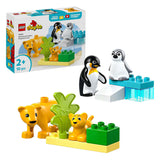 Lego duplo town 10442 families van wilde dieren: pinguïns en leeuwen