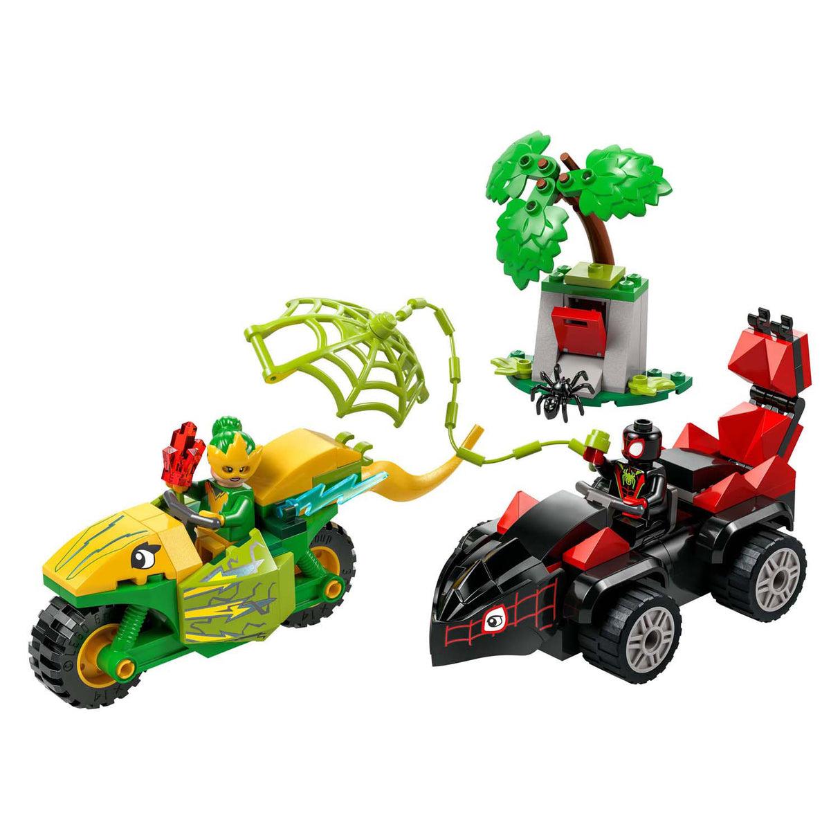 Lego Spidey 11198 Spin und Elektrojagd mit Dinosaurierfahrzeugen