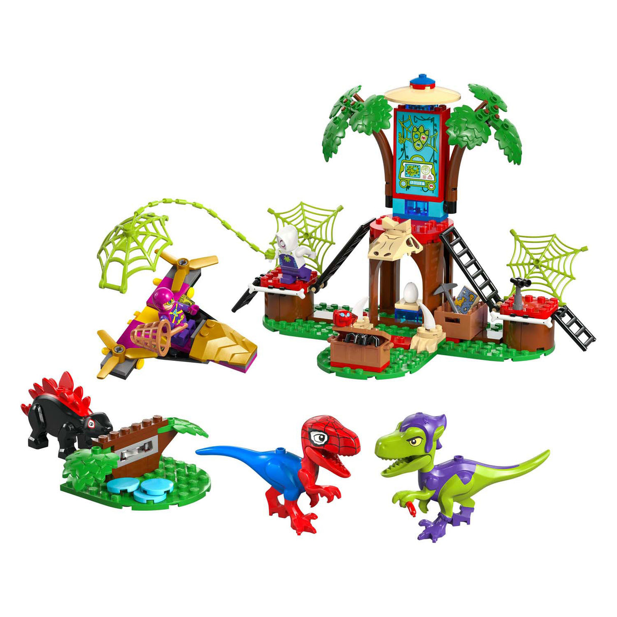 Lego Spidey 11200 Spidey a Gobbies Raptor Trunk ve stromě