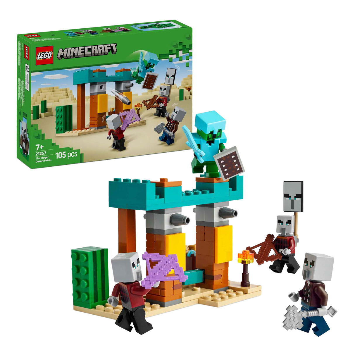 LEGO Minecraft 21267 Les Illagers dans le désert