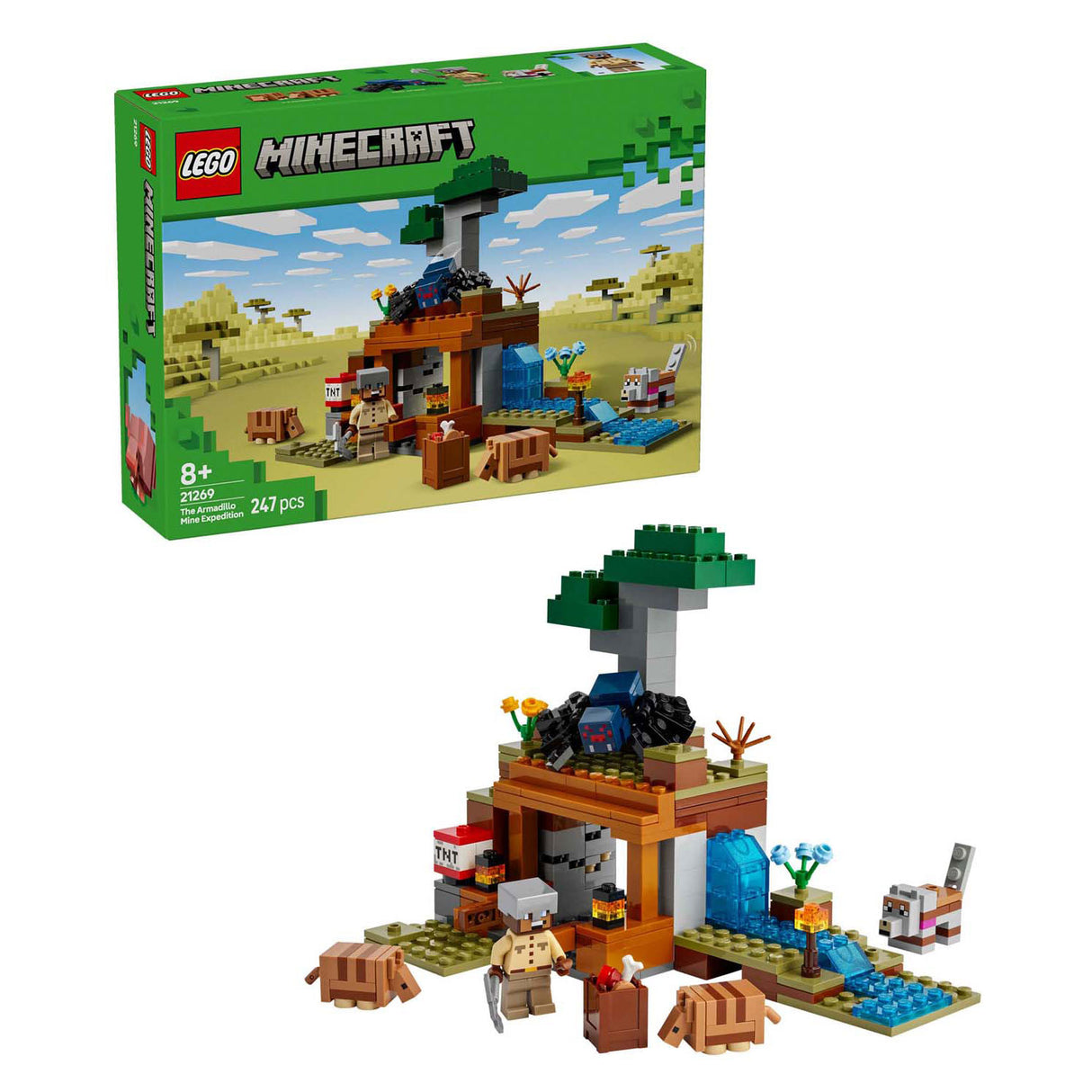 LEGO Minecraft 21269 Die Surf -Tiere in der Mine