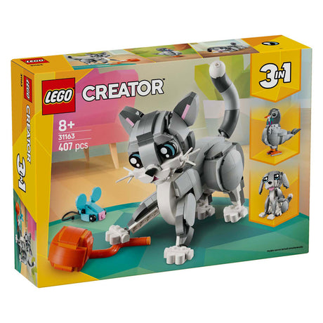 Lego creator 3in1 speelse kat, hond en duif speelgoed voor meisjes en jongens 8 jaar vanaf 31163