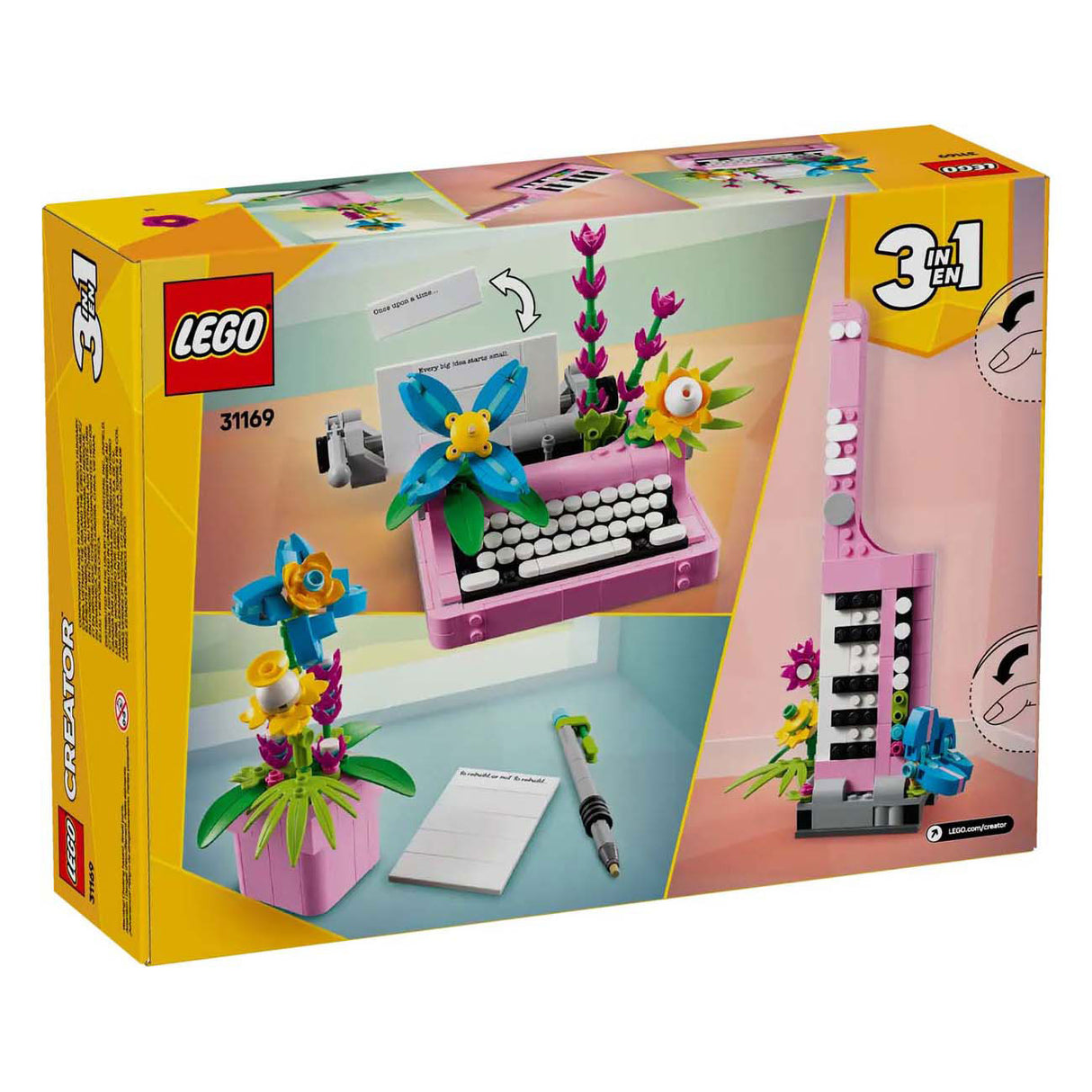 Lego creator 31169 typemachine met bloemen