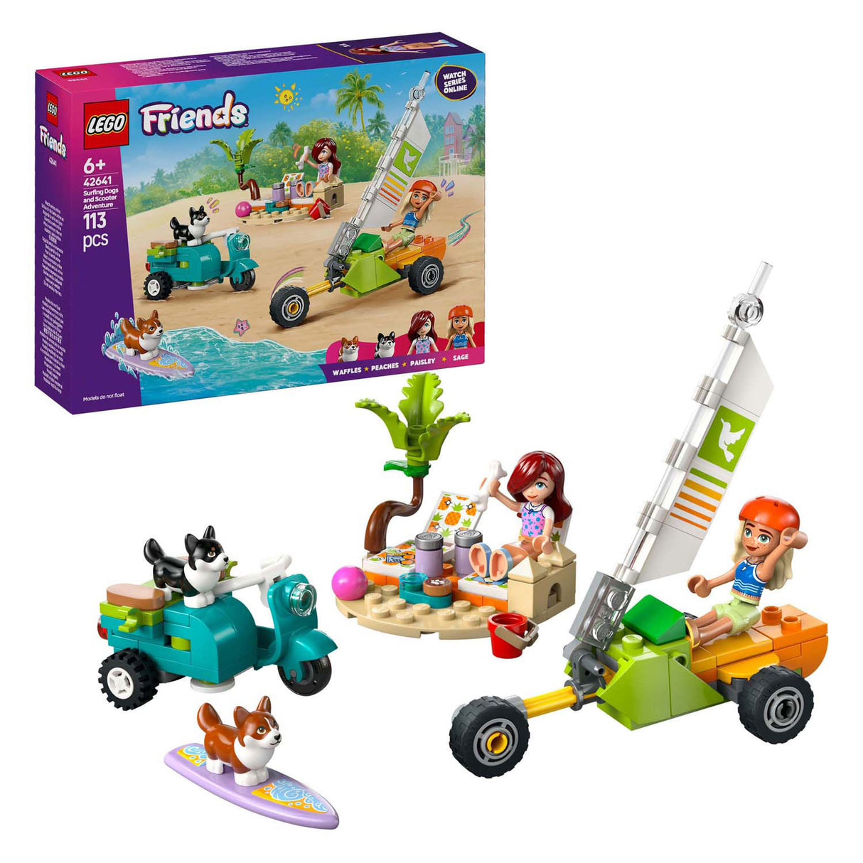 Lego Frënn 42641 Surf a Scooter Freed mat den Hënn