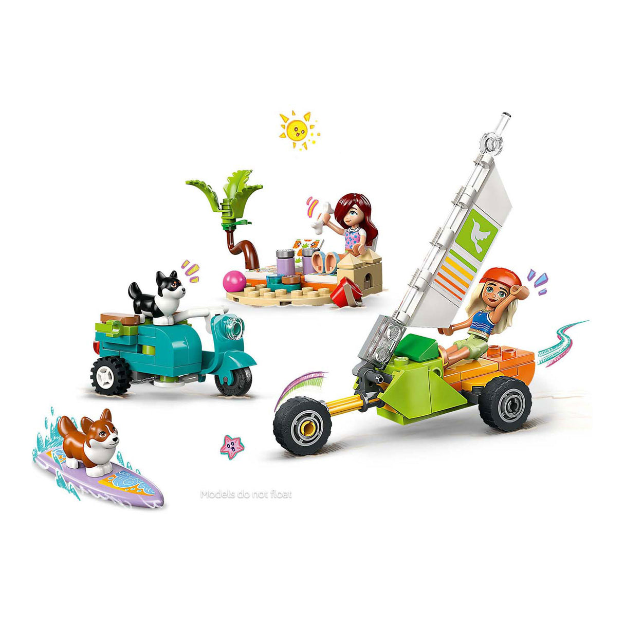 LEGO Friends 42641 Surf e scooter Pleasure con i cani