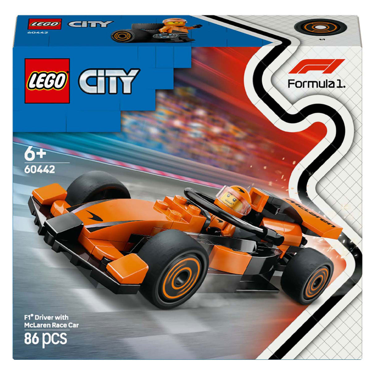 LEGO CITY F1 med MC Laren Racing -bil med förare - 60442