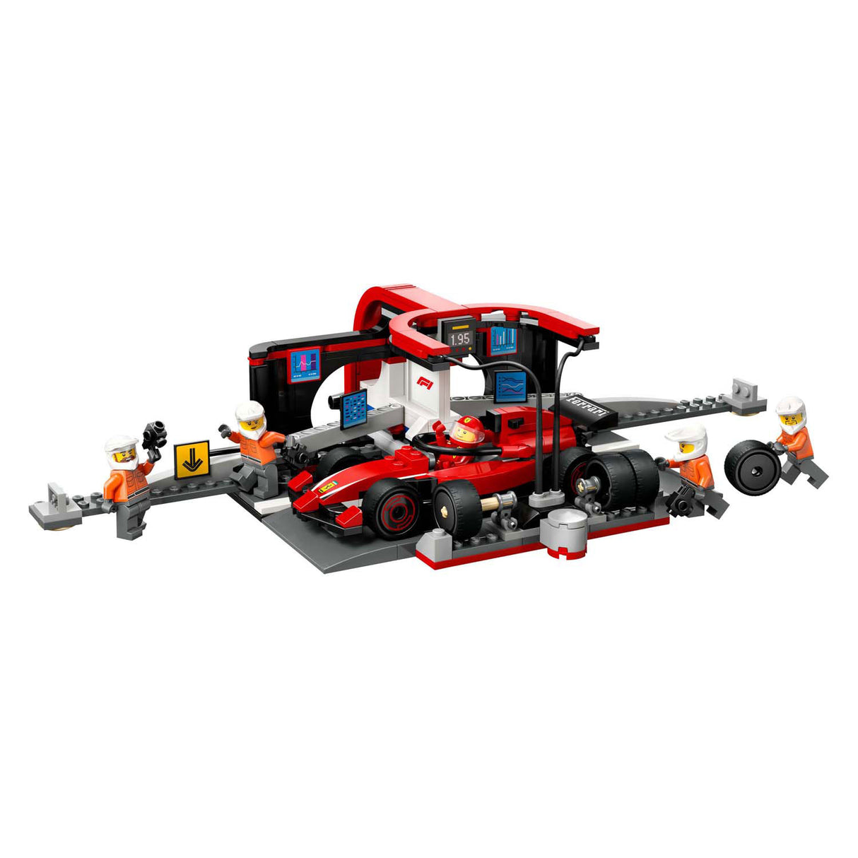 Lego City 60443 F1 Pitstop och Pitcrew med Ferrari Auto