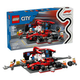 Lego City 60443 F1 Pitstop och Pitcrew med Ferrari Auto