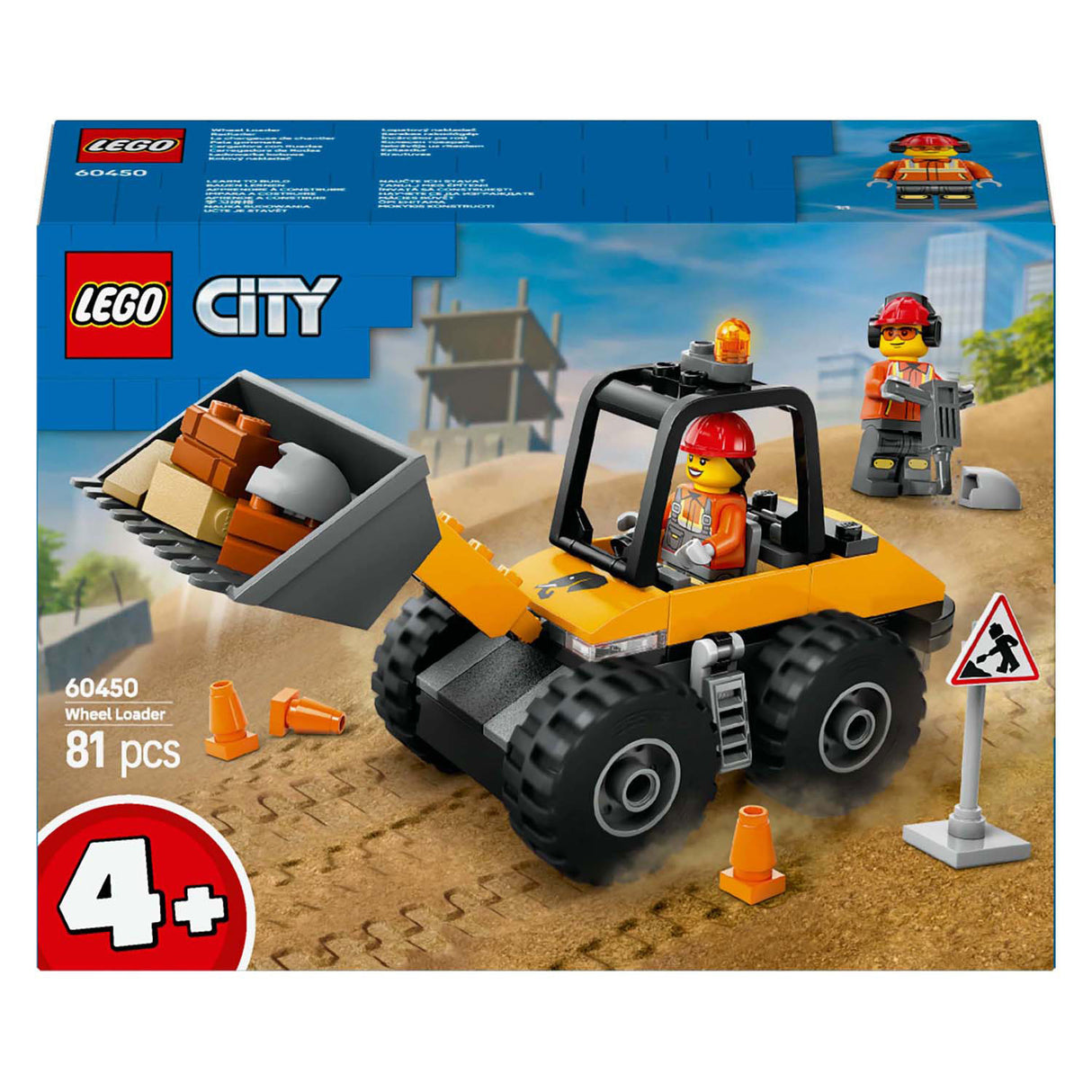 Lego City 60450 gul hjullastare