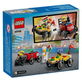 Lego City 60458 Race Car Pack: Pizza Stem Truck Vs. brandbil