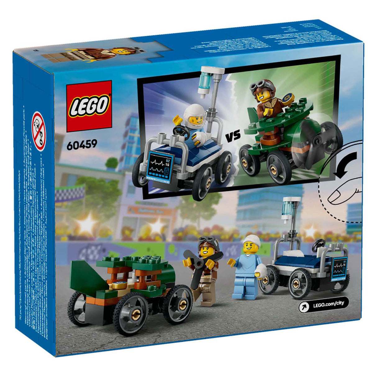 Lego City 60459 Race Car Pack: Flugzeug Vs. Krankenhausbett