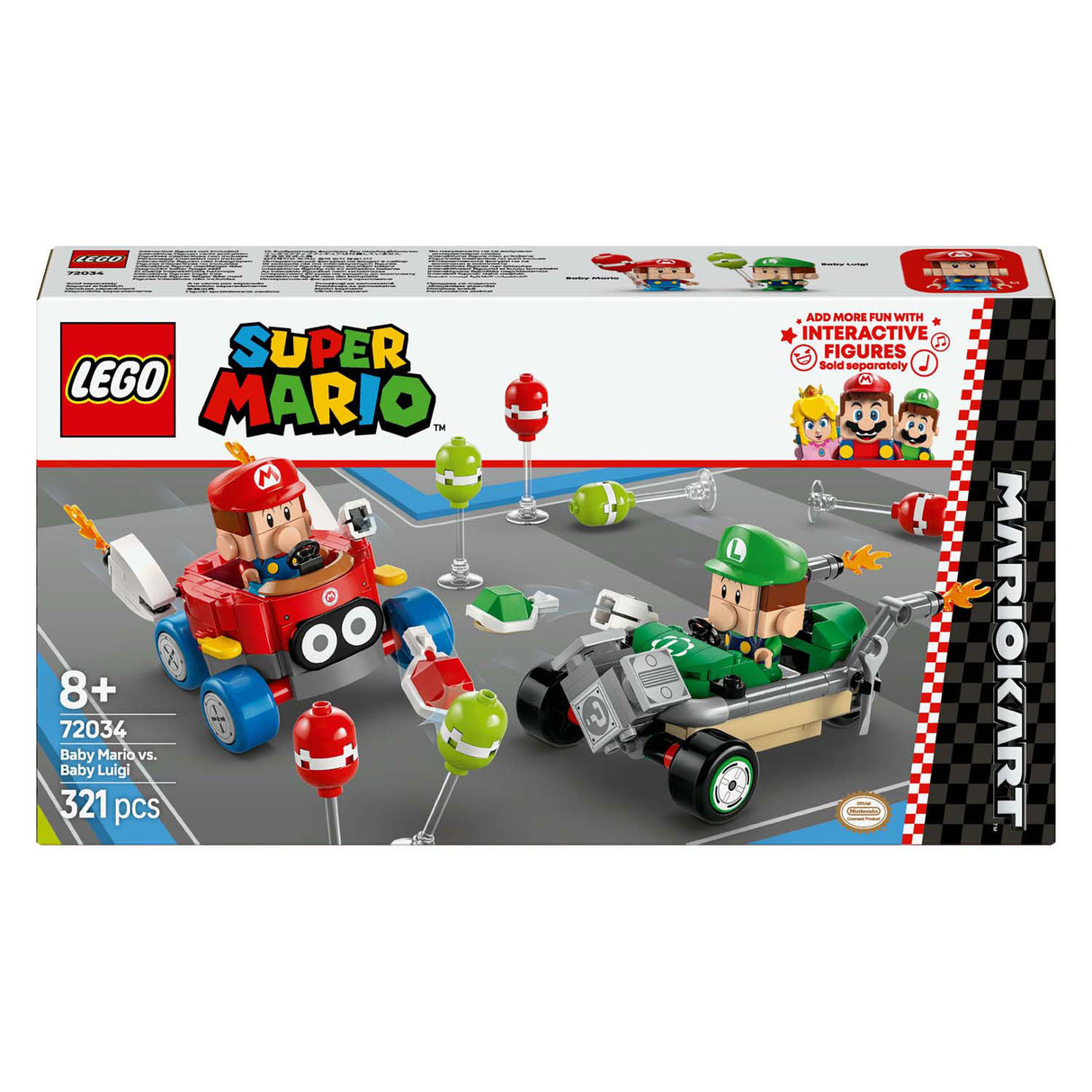 Lego super mario 72034 mario kart baby mario vs. baby luigi