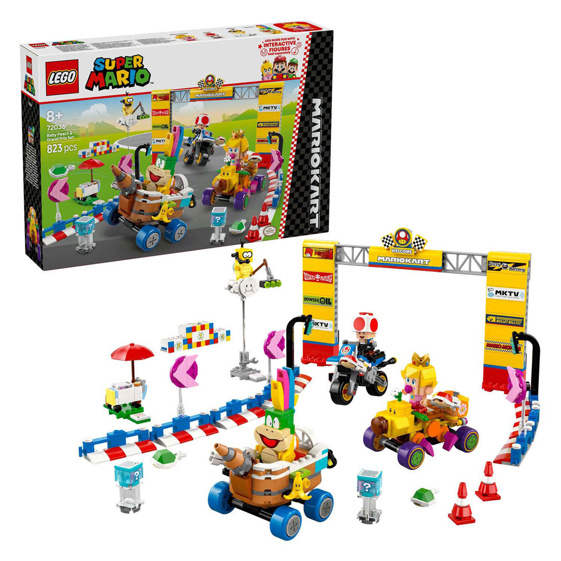 LEGO Super Mario 72036 Mario Kart Baby Pfirsich und Grand Prix Set