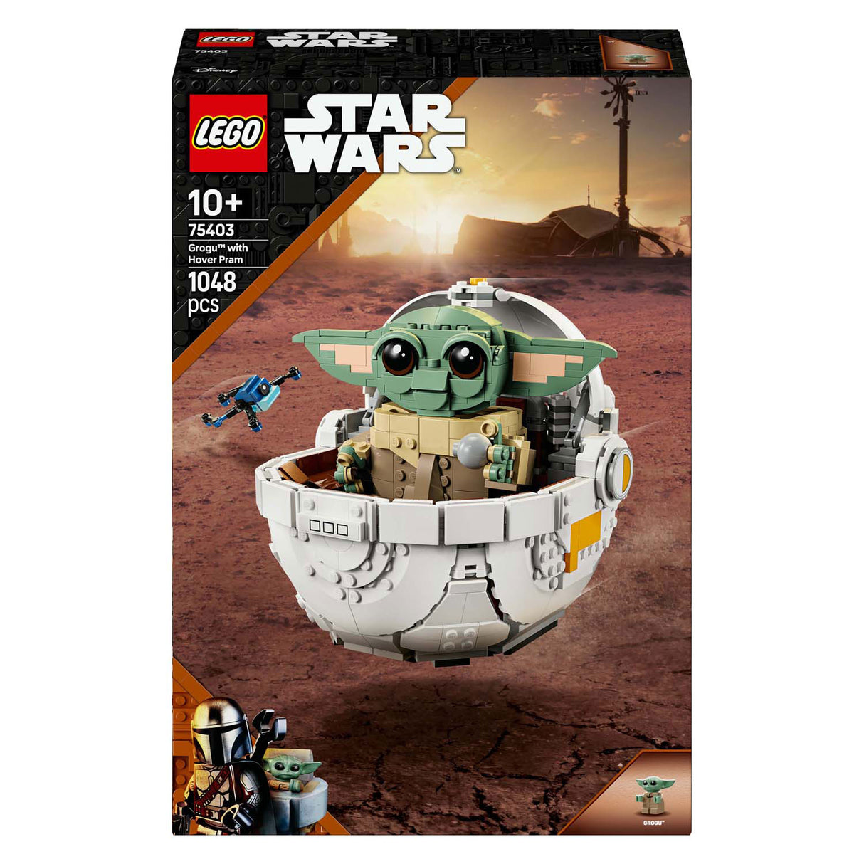 Lego star wars: the mandalorian™ grogu™ met zweefkinderwagen 75403