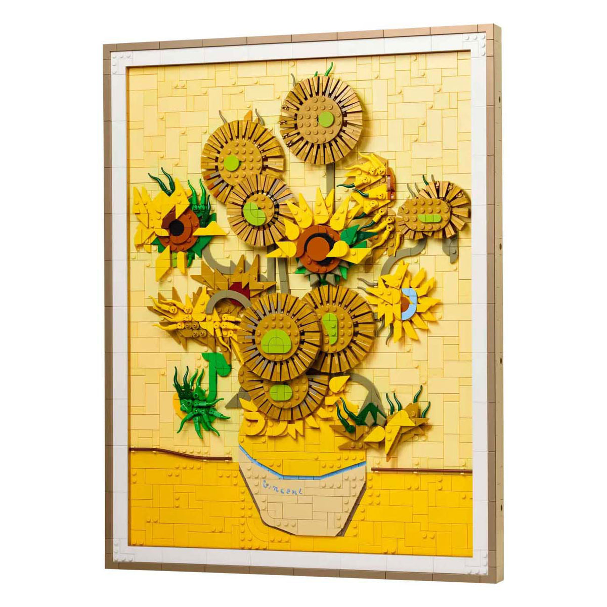 Lego art vincent van gogh – zonnebloemen bouwpakket voor volwassenen en wanddecoratie 31215