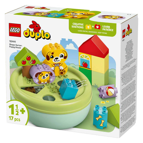 Lego duplo vormenstoof: puppyhuis educatief dieren speelgoed voor kinderen 10441