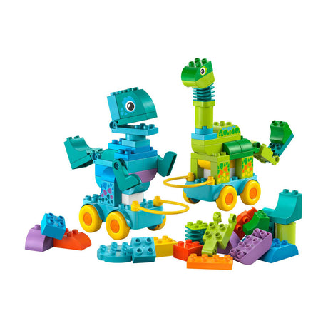 Lego duplo 3-in-1 dinosaurussen op wielen leerzaam speelgoed voor peuters met 6 figuren 10451