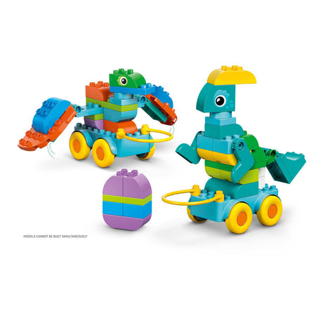 Lego duplo 3-in-1 dinosaurussen op wielen leerzaam speelgoed voor peuters met 6 figuren 10451