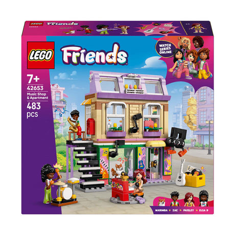 Lego friends muziekwinkel en appartement bouwpakket voor kinderen - 42653