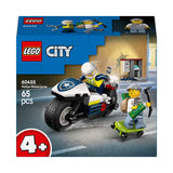 Lego ® city achtervolging op politiemotor - 60455