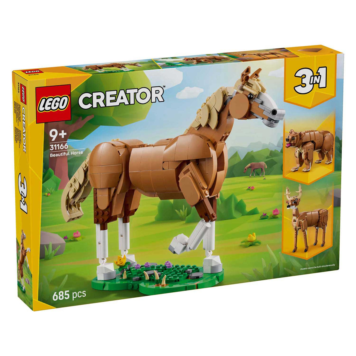 Lego ® creator 3in1 prachtig paard, dierenbouwset - 31166