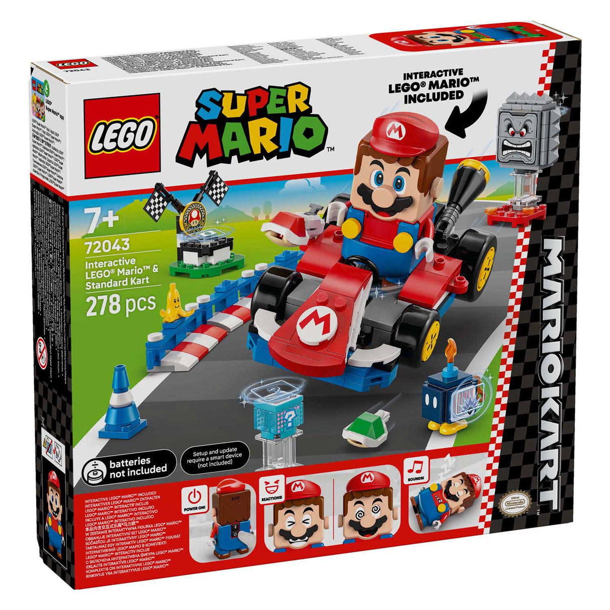 Lego ® super mario™: mario kart™ – interactieve ® mario™ en standaardkart - 72043