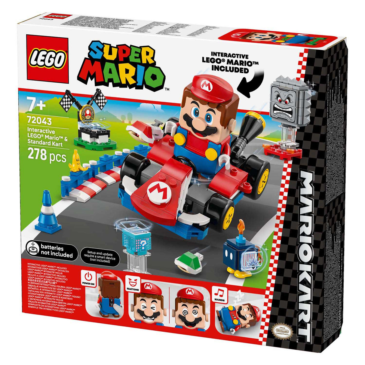 Lego ® super mario™: mario kart™ – interactieve ® mario™ en standaardkart - 72043