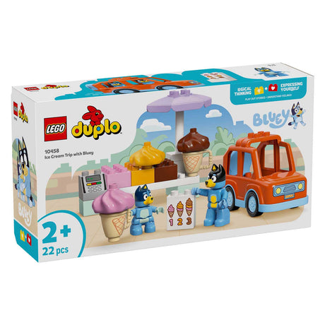 Lego duplo bluey: een ijsje halen met bluey speelgoed ijsjes bouwpakket voor kinderen 10458